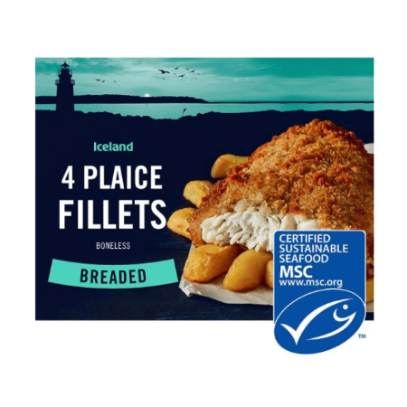 Iceland Breaded Plaice Fish Fillets 500g x 4