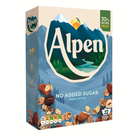 Alpen No Added Sugar Muesli Box 550g
