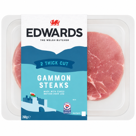 Edwards Thick Cut Gammon Steaks 260g