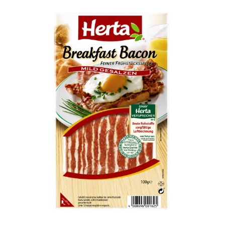 Herta Breakfast Bacon 5 Slices 100g