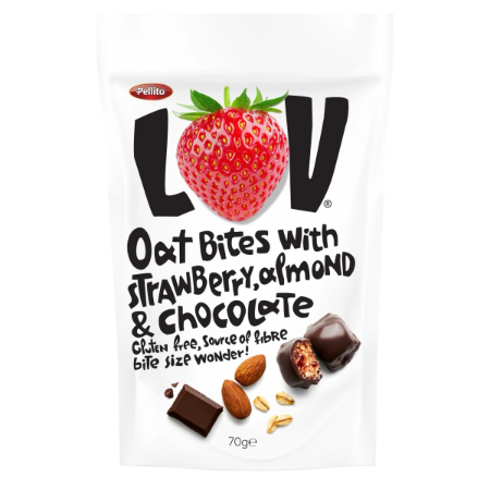 LOV Le P'tit Encas Strawberry, Chocolate & Almond 70g