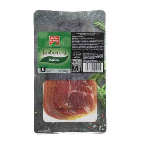 Belle France Italian Dry Ham Aged 9 Months – 6 Slices 100g