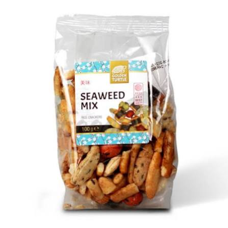 Golden Turtle Seaweed Rice Crackers Mix 100g