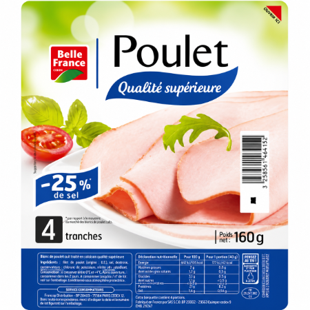 Belle France Sliced Chicken Ham 160g