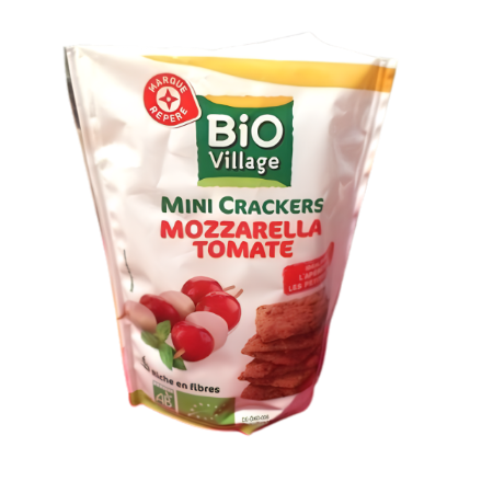 Bio Village Organic Mini Crackers – Mozzarella & Tomato 110g