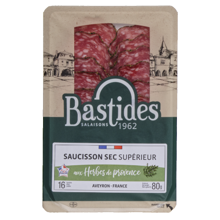 Bastides Saucisson Sec with Herbs 80g
