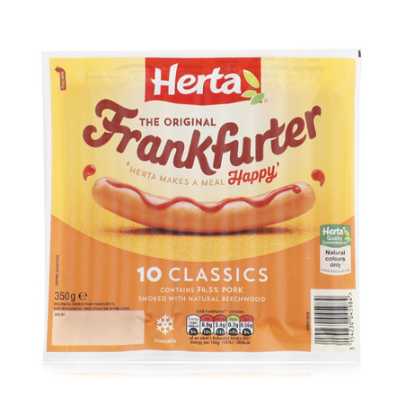 HERTA® Classic Frankfurters 10pc 350g