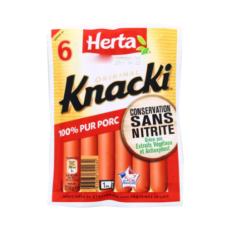 HERTA® Knacki Original Pork Sausages 6pc 210g