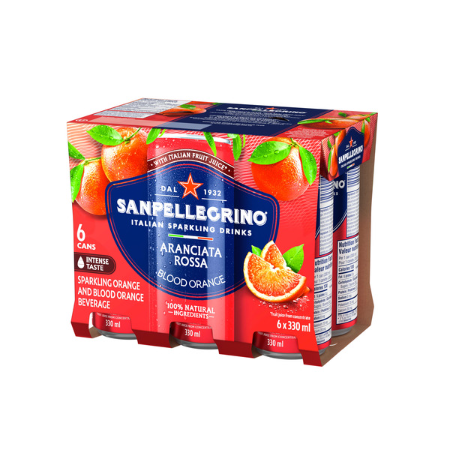 Sanpellegrino Aranciata Rossa Sparkling Blood Orange 330ml x 6