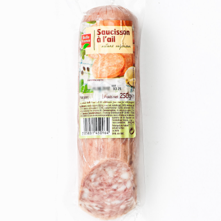 Belle France Garlic Dry Sausage (Saucisson à l'Ail Nature) 250g