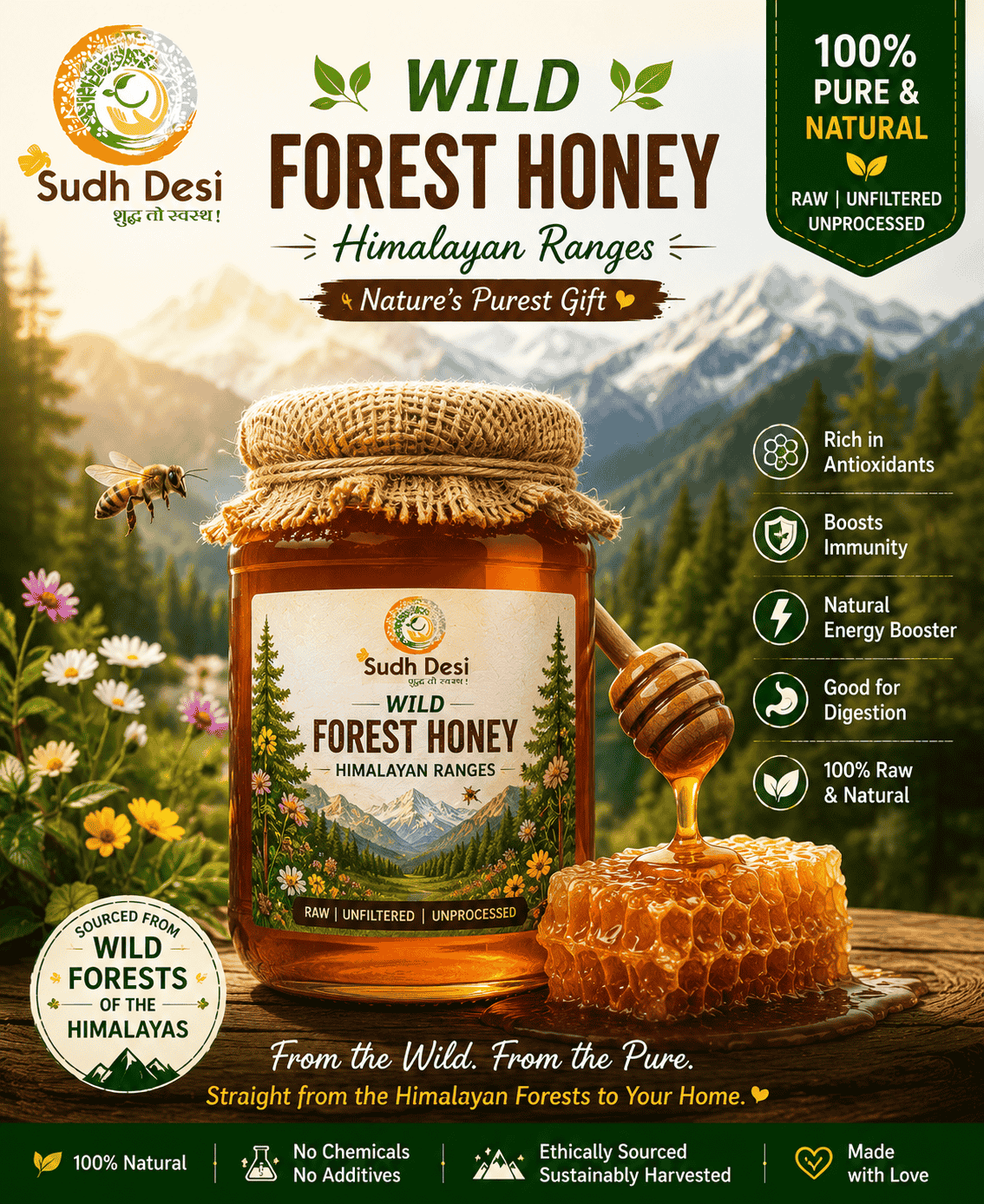 Wild Forest Honey - Himalayan Ranges