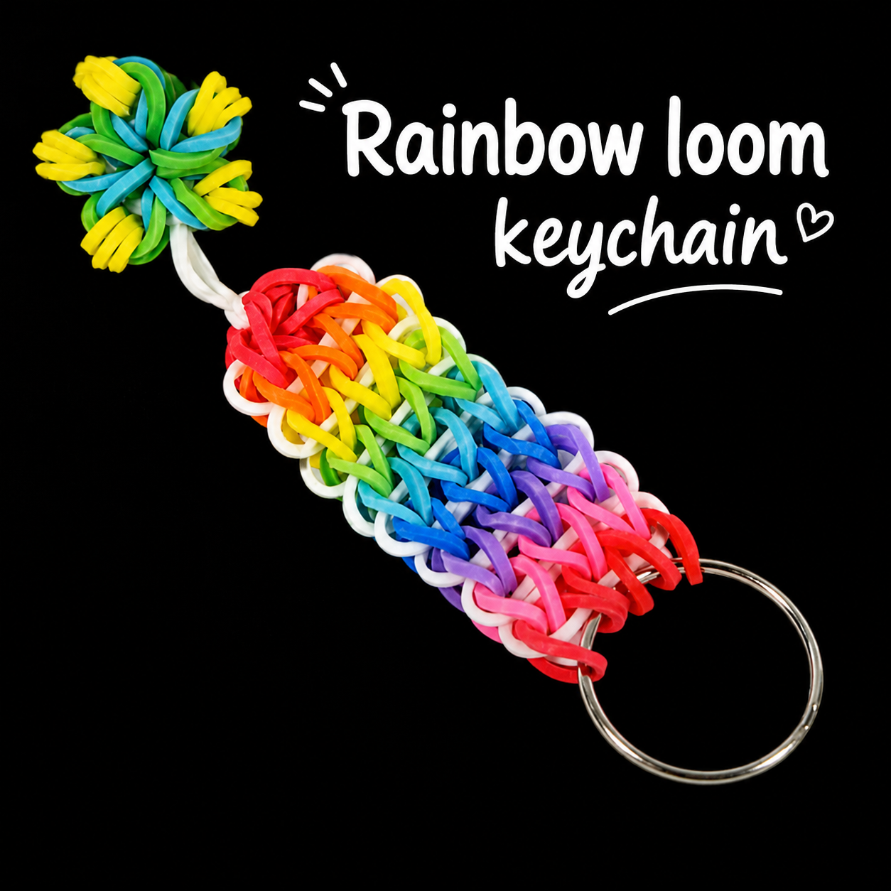 Rainbow Loom Keychain