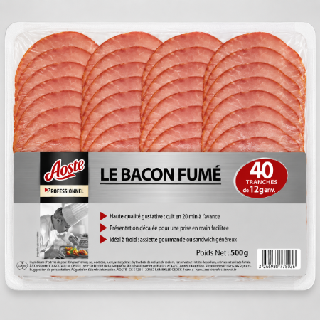 Aoste Le Bacon Fumé 500g