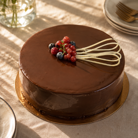 Sponge Cake with Ganache Medium ( Serves 12 - 16) 