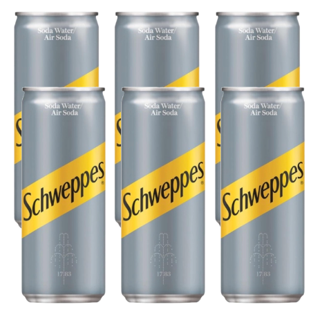 Schweppes Soda Water 330ml x 6