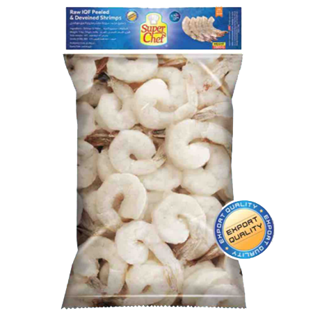 Shrimps 16/20 Peeled Tail on Superchef (1 kg)