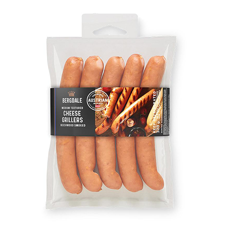 Bergdale Cheese Griller Sausages  360g
