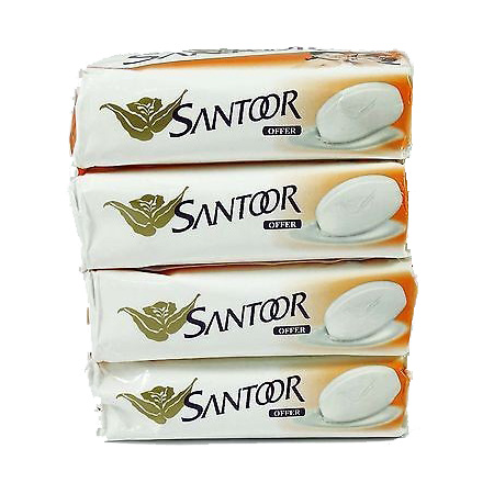 Santoor Almond White Body Soap-Buy 4 Get 1 Free