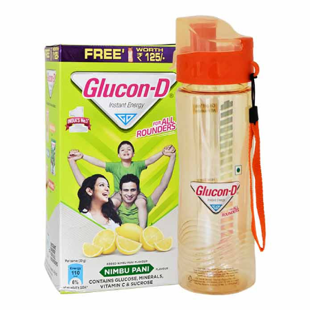 Glucon-D Nimbu Pani (1 KG Bottle Free)