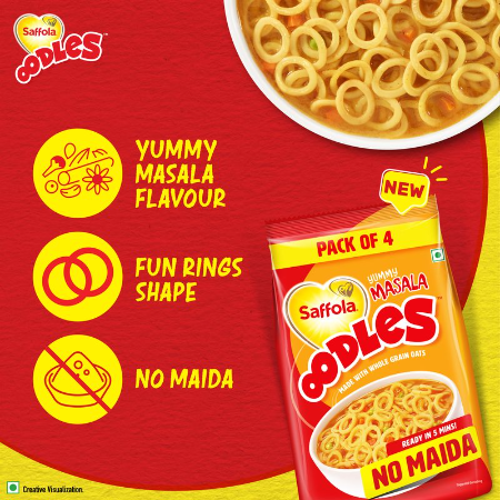 Saffola Masala OODLES Multipack of 4  