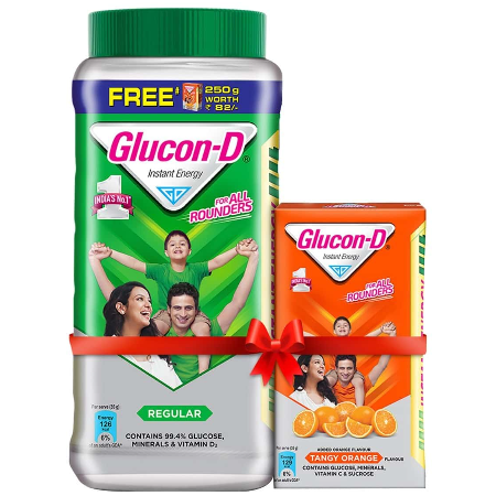 Glucon-D(Regular)-1kg (Free Glucon-D-250g Tangy Orange)