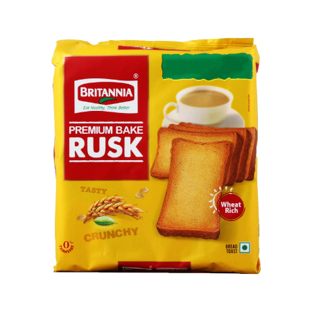 Britannia Premium Bake Rusk - Crunchy
