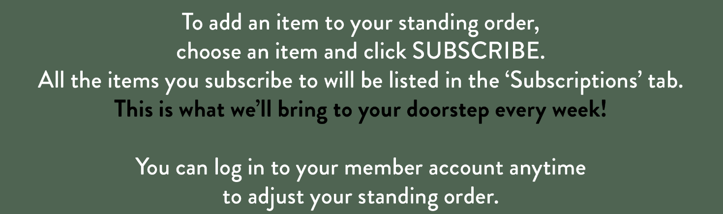 Info about standing order new 2