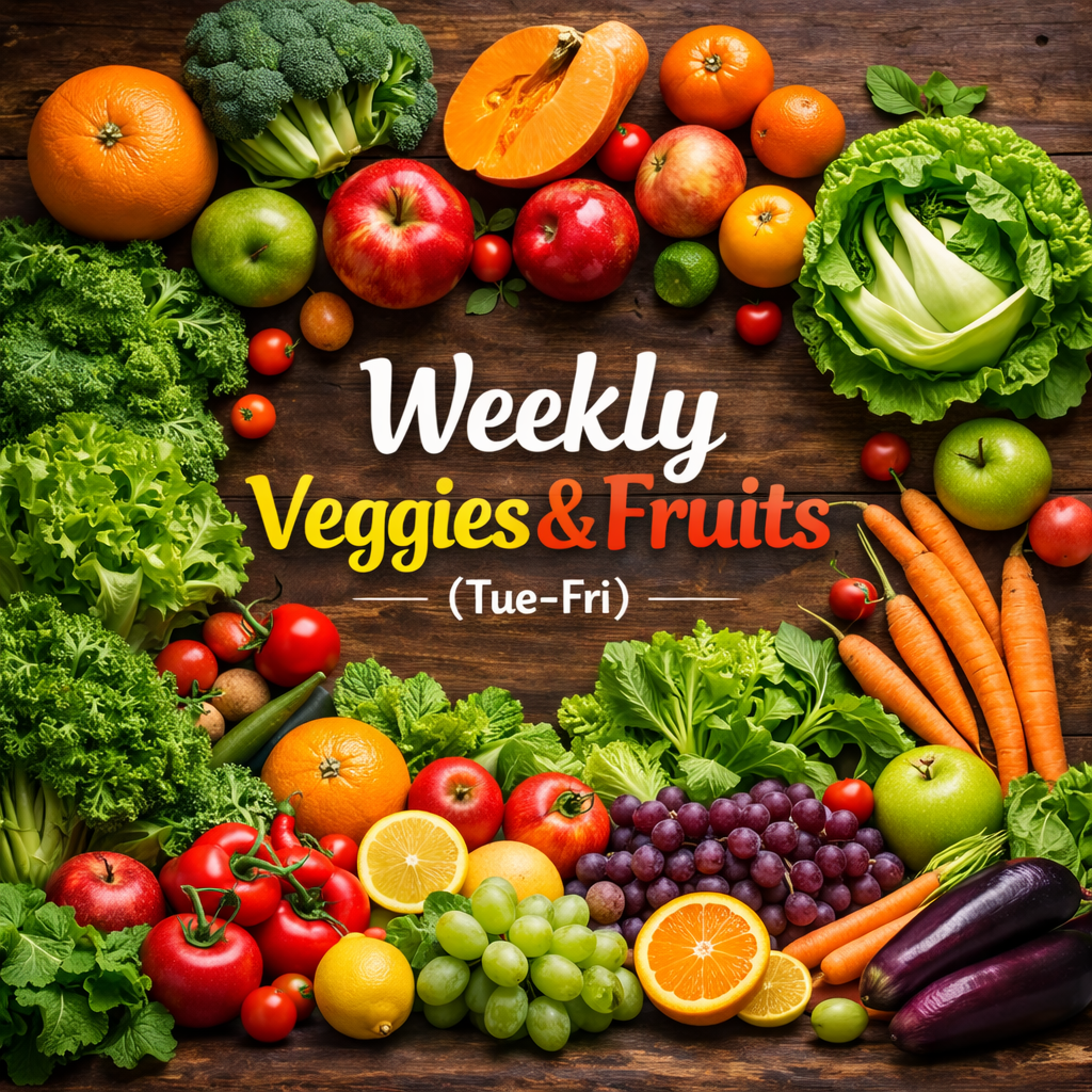 Weekly - Veggies Fruits (Tues-Fri)